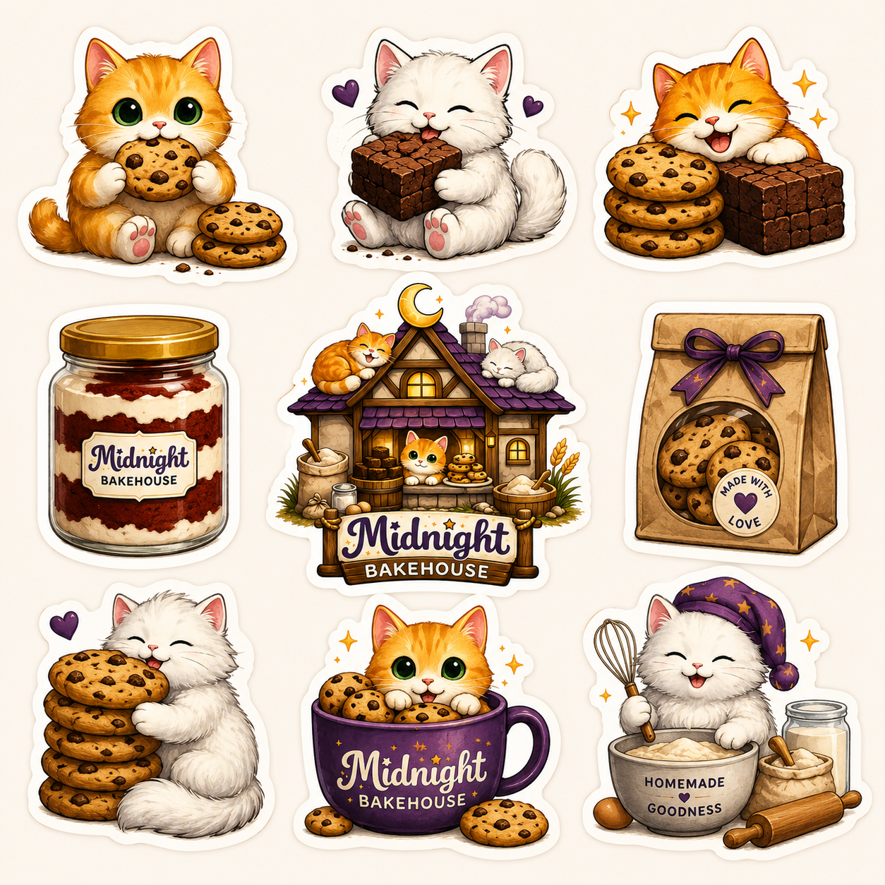Cute bakery cats